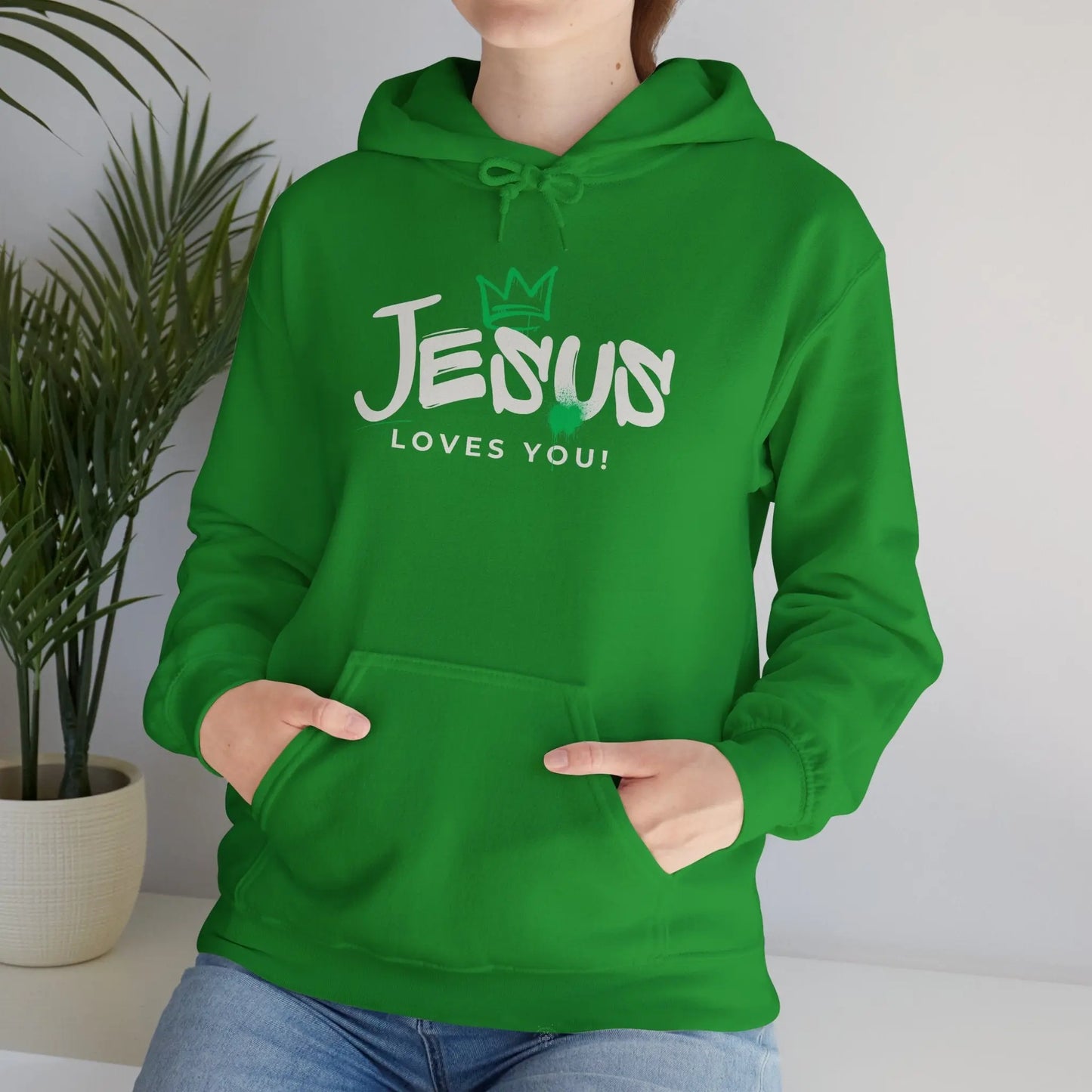 Believer Apparel, Jesus Loves You Hoodie, Inspirational Comfort, Gender Neutral Hoodie, Believer Gift, Cozy Product vendor