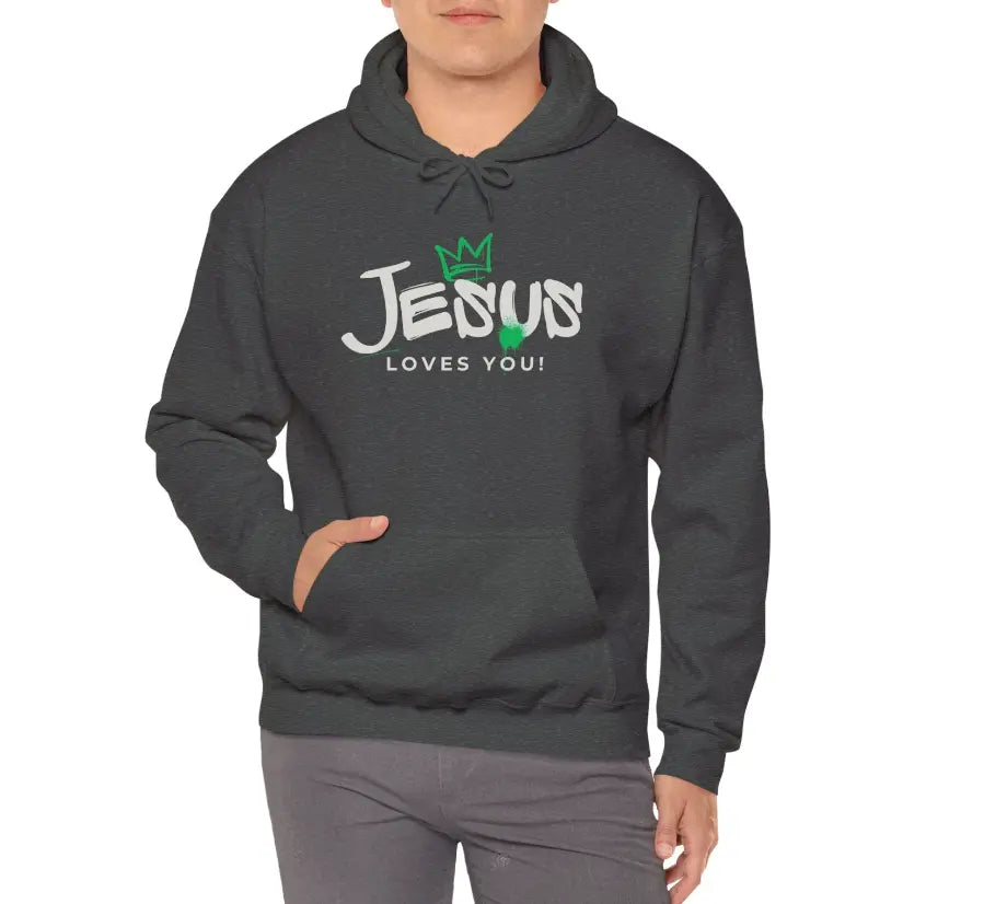 Believer Apparel, Jesus Loves You Hoodie, Inspirational Comfort, Gender Neutral Hoodie, Believer Gift, Cozy Product vendor