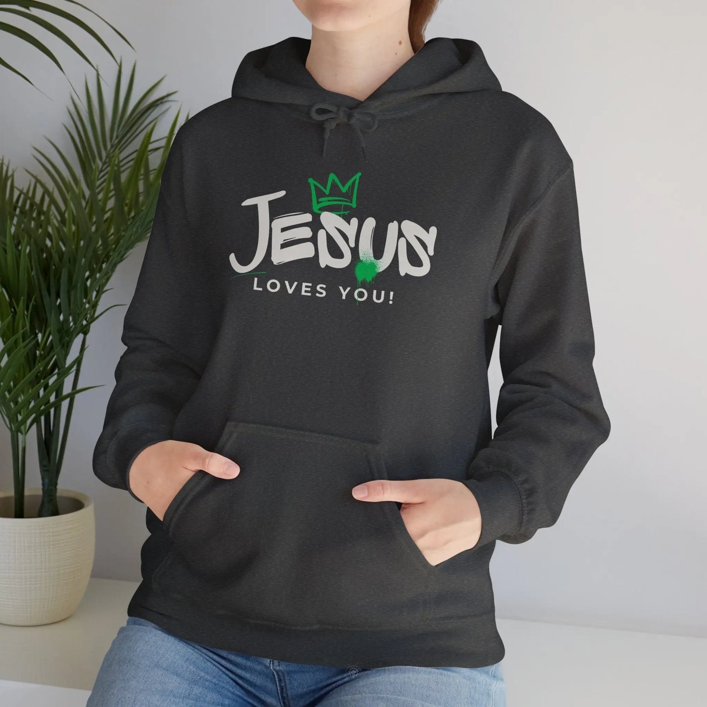 Believer Apparel, Jesus Loves You Hoodie, Inspirational Comfort, Gender Neutral Hoodie, Believer Gift, Cozy Product vendor