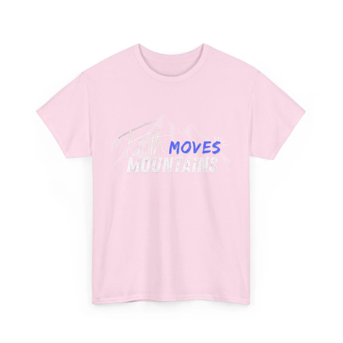 Faith moves mountains, Gender Neutral, Heavy Cotton Tee, Believer Gift Product vendor