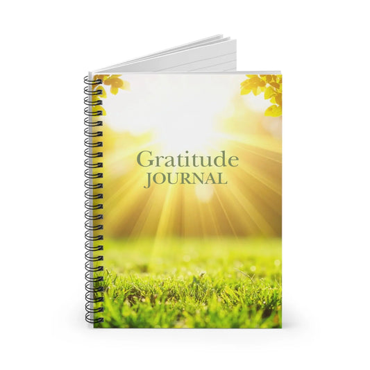 Gratitude Journal Spiral Notebook — Lined Daily Gratitude Notebook with Sunshine Nature Cover