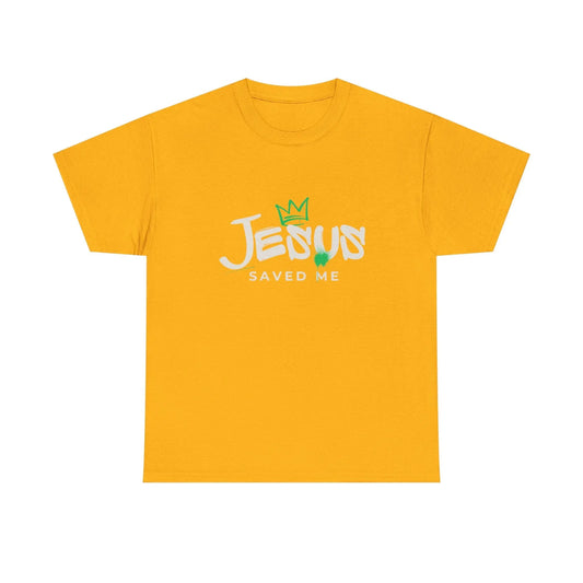 Jesus Saved Me, Christian T-Shirt — Tee with Crown & Heart Graphic Product vendor