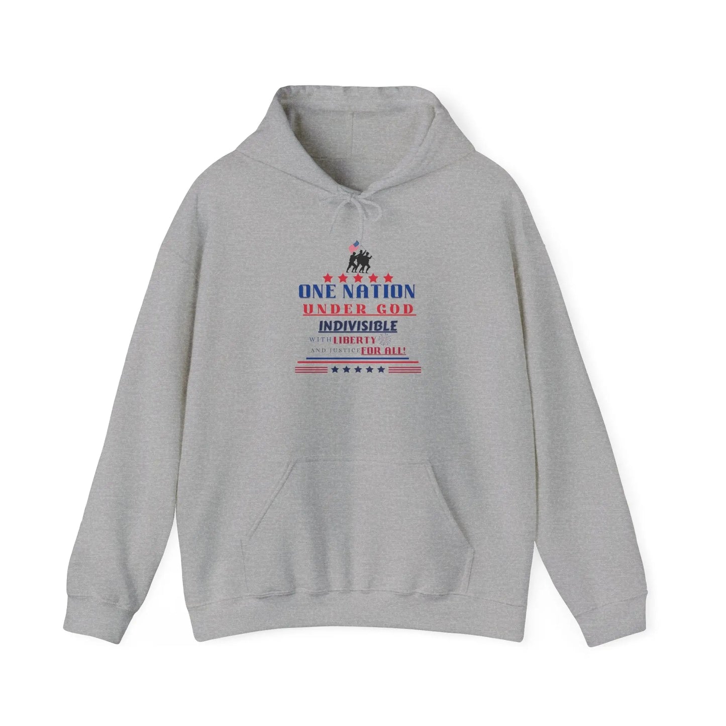 Pledge of Allegiance, USA Patriotic Hoodie, Gender Neutral Heavy Blend™ Hooded Sweatshirt, USA Shirt, Patriotic Tshirt Product vendor