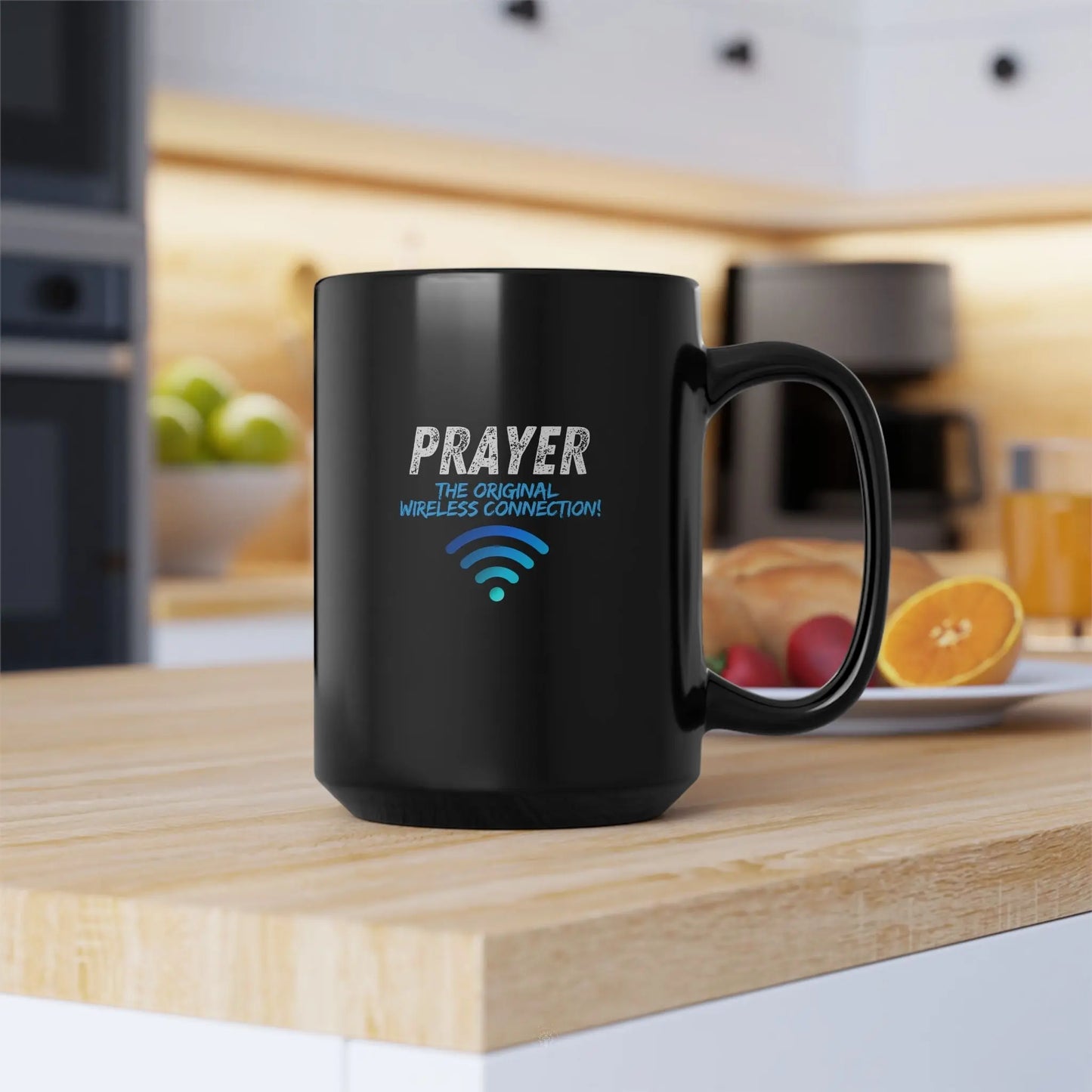Prayer The Original Wireless Connection Black Mug Product vendor