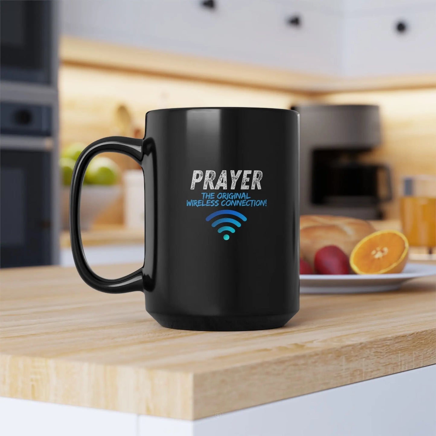 Prayer The Original Wireless Connection Black Mug Product vendor