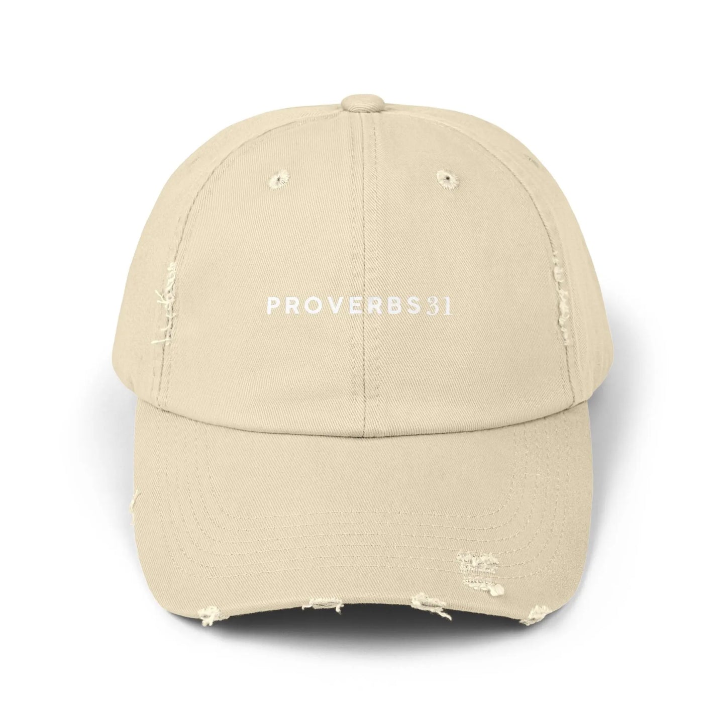 Proverbs 31 Distressed Unisex Cap, Trendy Baseball Hat for Women, Inspirational Gift, Casual Wear, Everyday Accessory Product vendor