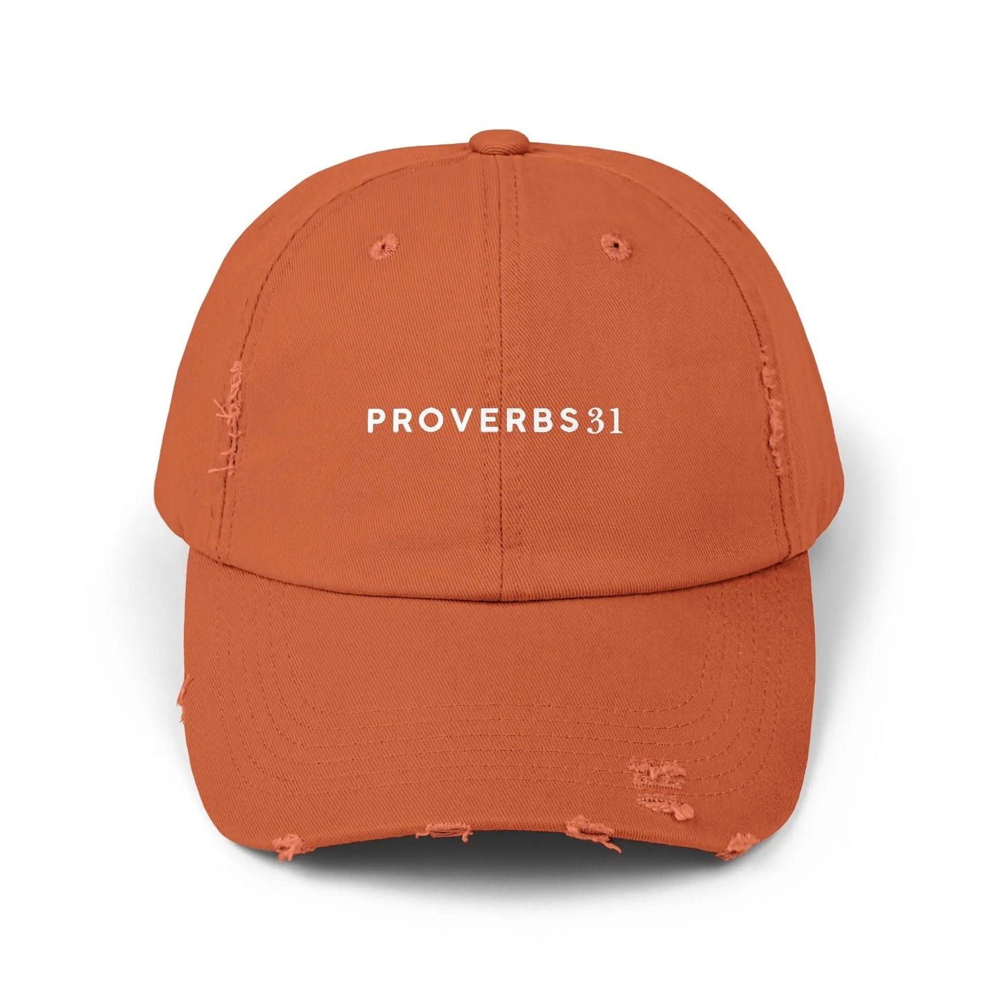 Proverbs 31 Distressed Unisex Cap, Trendy Baseball Hat for Women, Inspirational Gift, Casual Wear, Everyday Accessory Product vendor