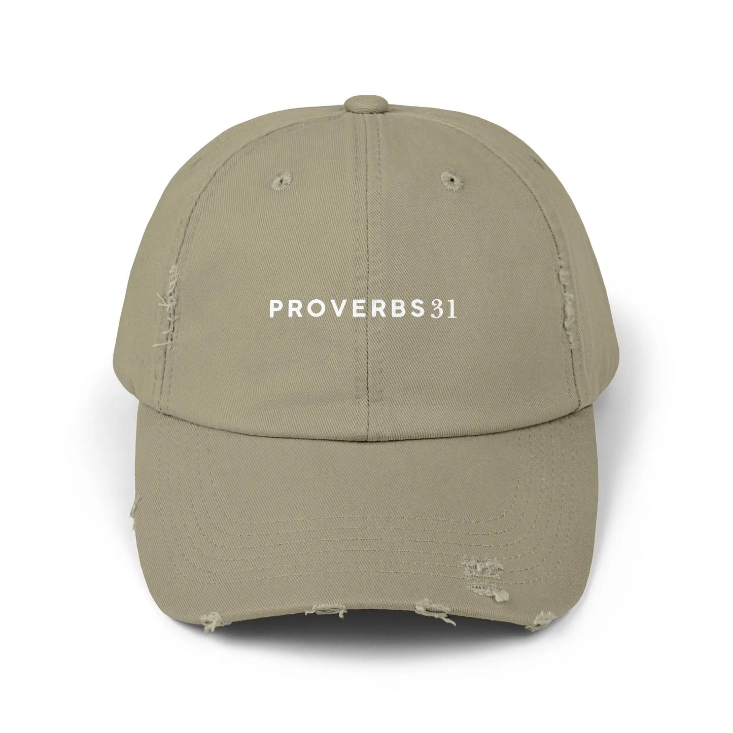Proverbs 31 Distressed Unisex Cap, Trendy Baseball Hat for Women, Inspirational Gift, Casual Wear, Everyday Accessory Product vendor