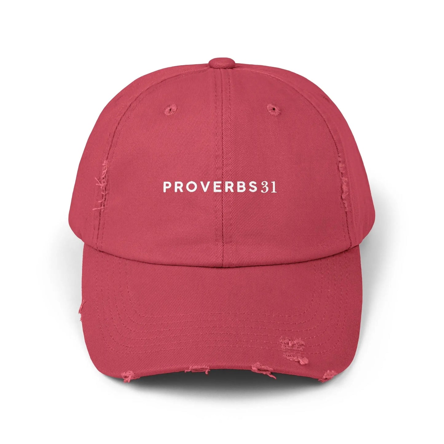 Proverbs 31 Distressed Unisex Cap, Trendy Baseball Hat for Women, Inspirational Gift, Casual Wear, Everyday Accessory Product vendor