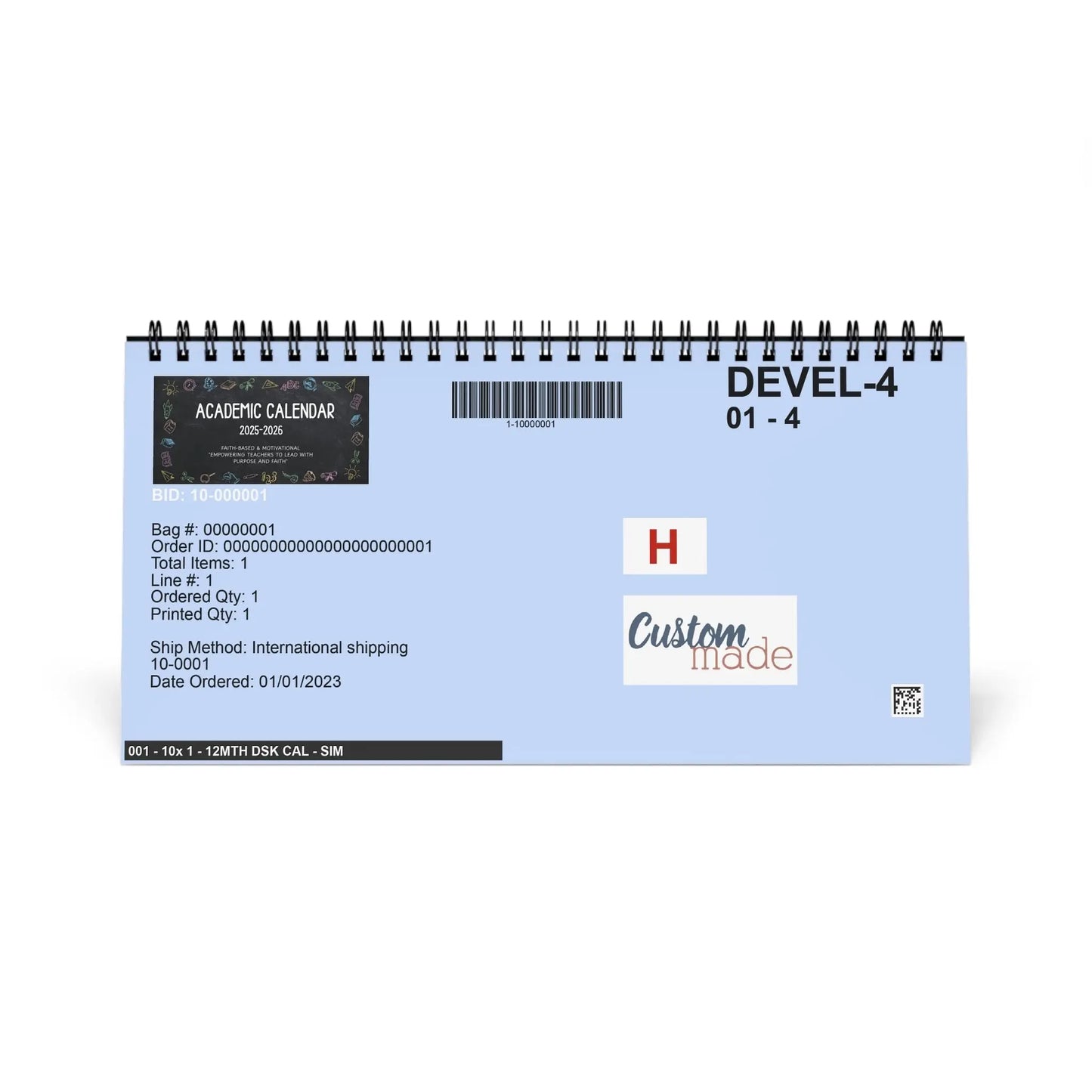 Teacher's Academic Calendar 2025 2026 Product vendor