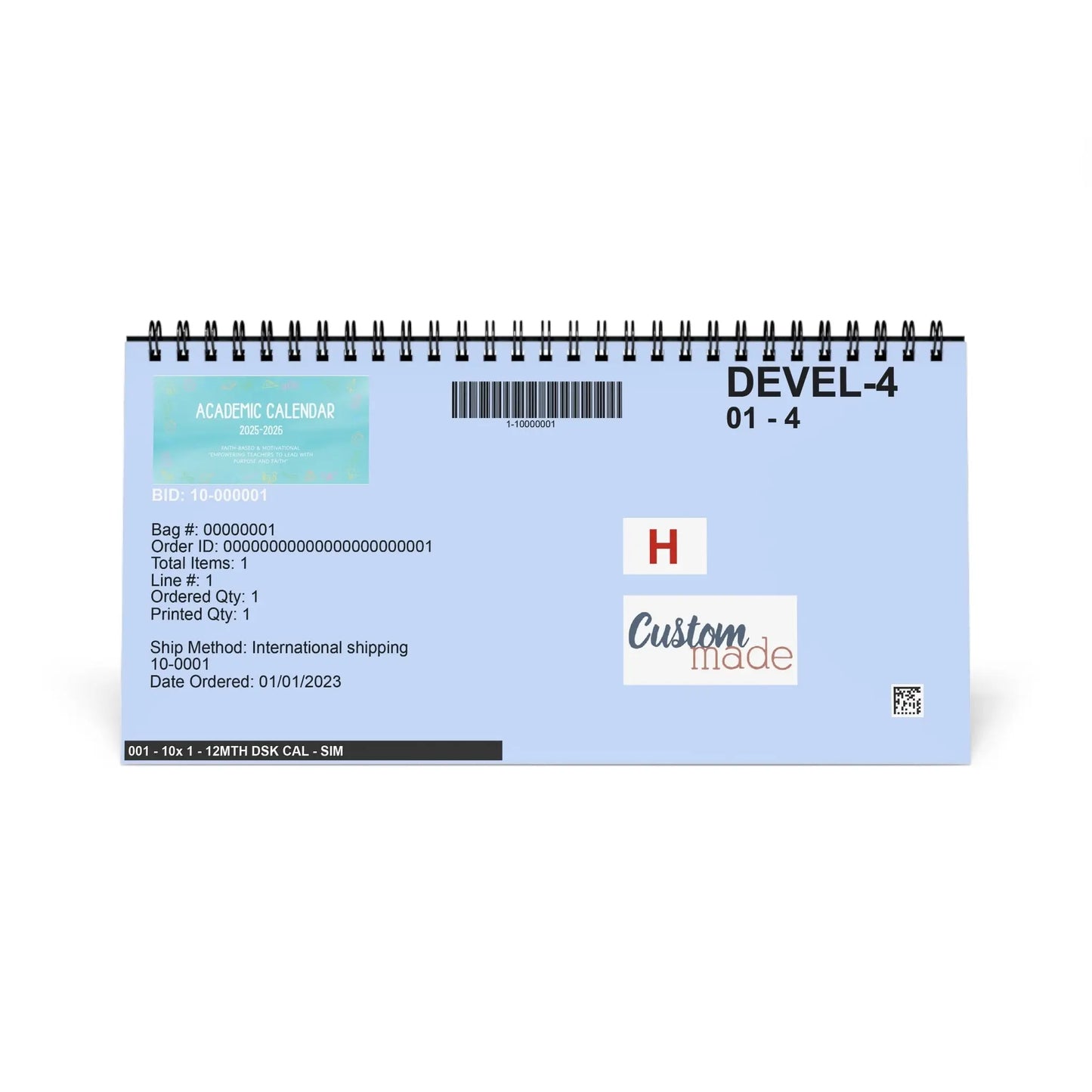Teacher's Academic Calendar, Blue 2025 2026 Product vendor
