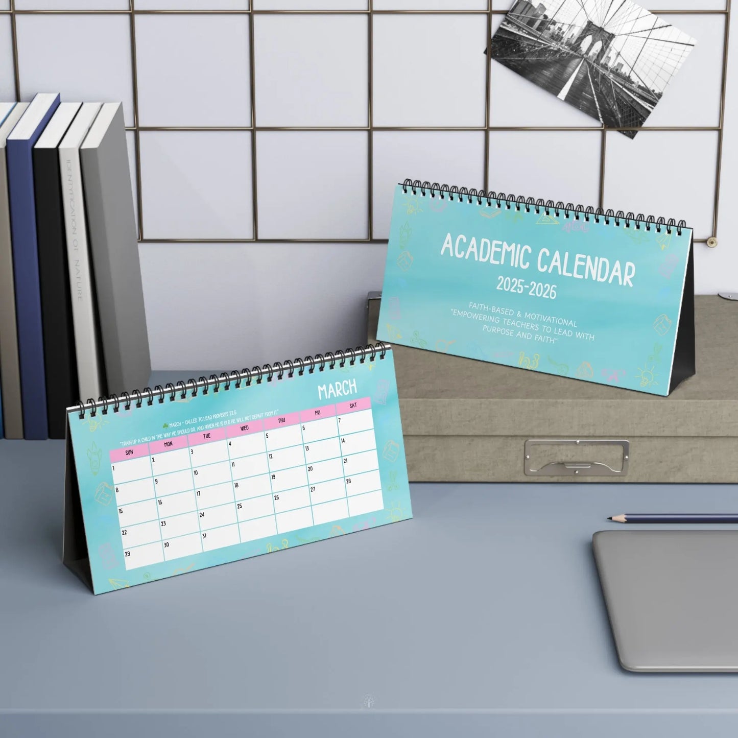 Teacher's Academic Calendar, Blue 2025 2026 Product vendor