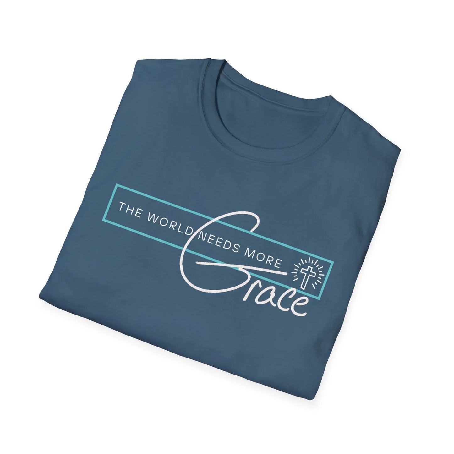 The World Needs More Grace Tshirt, Believer Gifts, Faith based Shirt, Comfy Tshirt, Gender Neutral, Softstyle T Shirt Product vendor