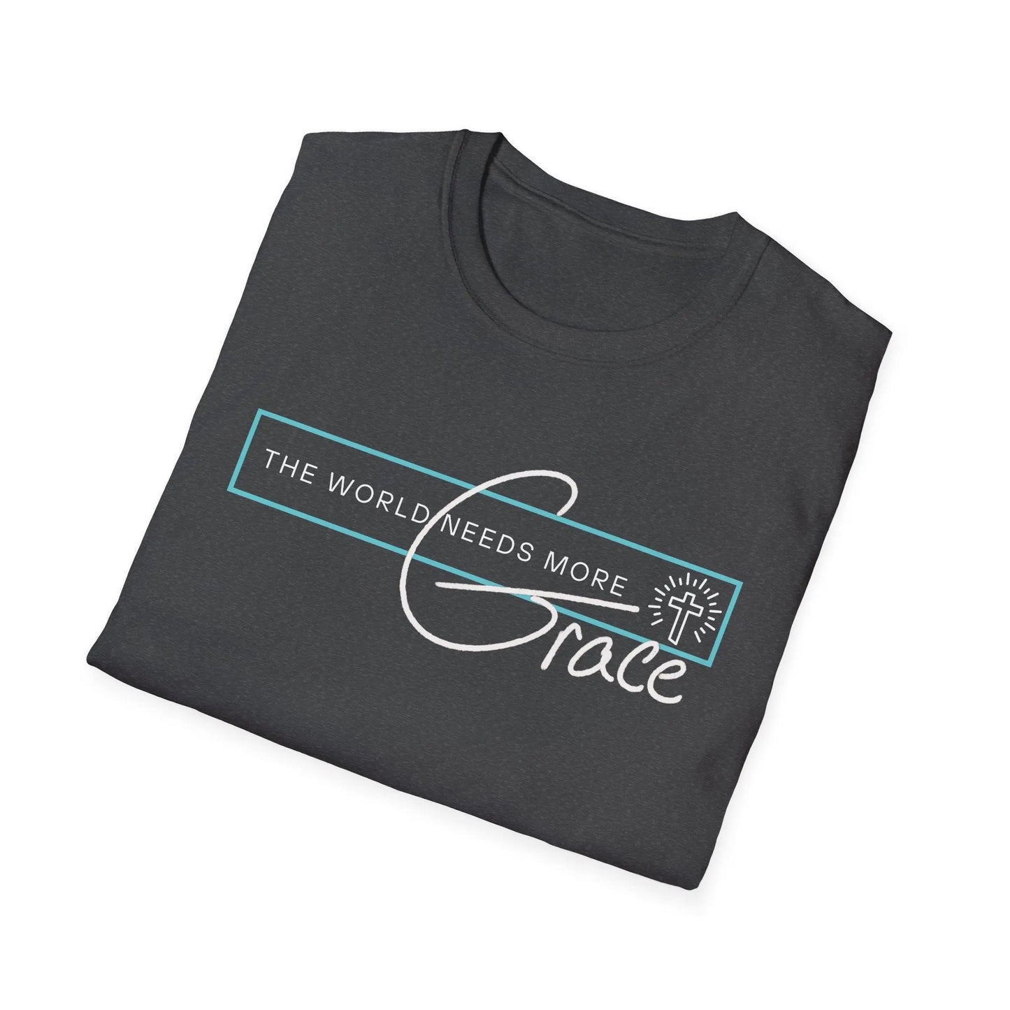 The World Needs More Grace Tshirt, Believer Gifts, Faith based Shirt, Comfy Tshirt, Gender Neutral, Softstyle T Shirt Product vendor