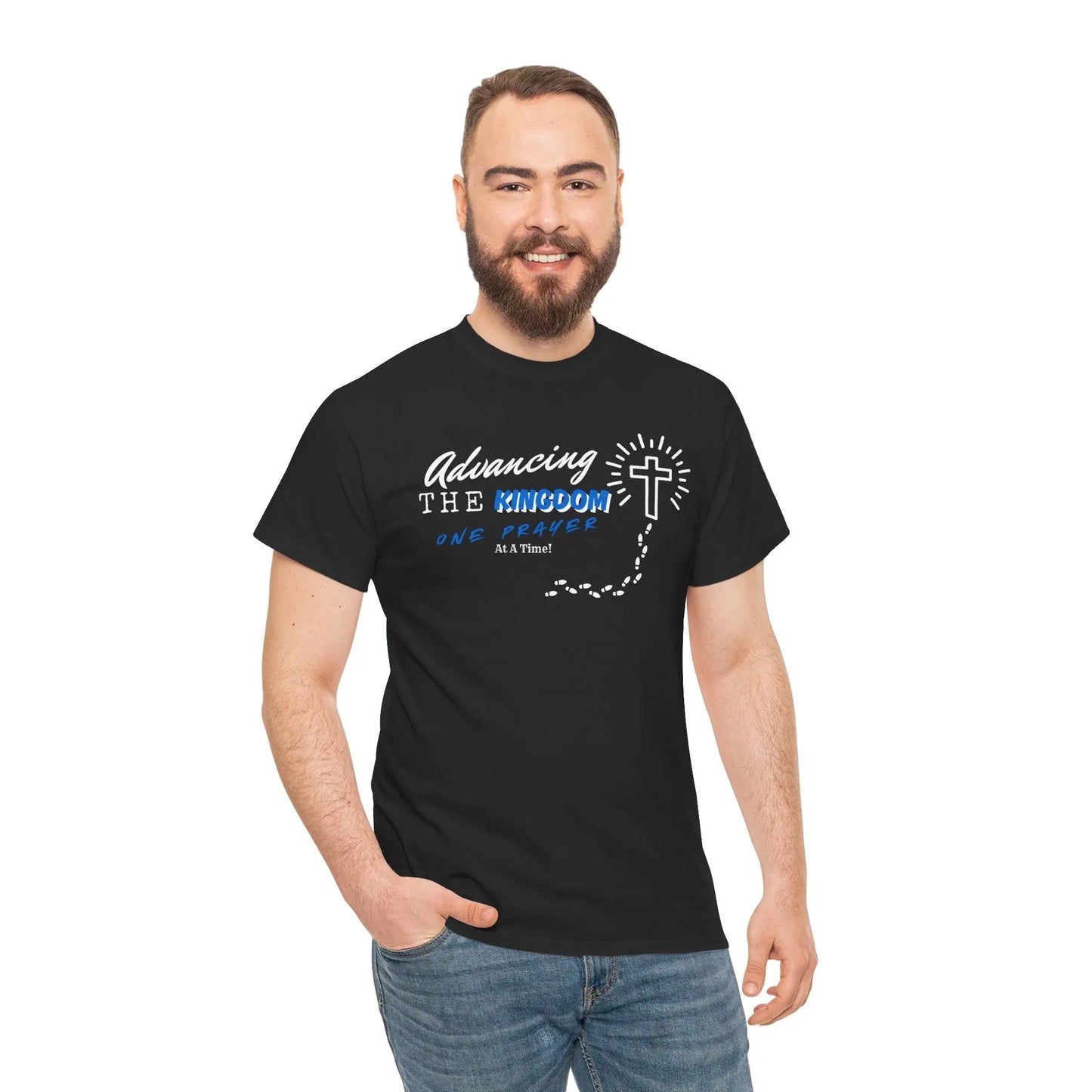 Advancing The Kingdom, One Prayer At A Time!  Heavy Cotton T Shirt Product vendor