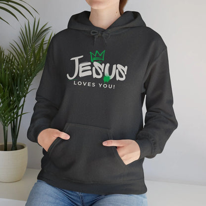 Believer Apparel, Jesus Loves You Hoodie, Inspirational Comfort, Gender Neutral Hoodie, Believer Gift, Cozy Product vendor