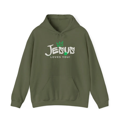 Believer Apparel, Jesus Loves You Hoodie, Inspirational Comfort, Gender Neutral Hoodie, Believer Gift, Cozy Product vendor