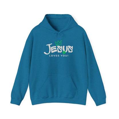 Believer Apparel, Jesus Loves You Hoodie, Inspirational Comfort, Gender Neutral Hoodie, Believer Gift, Cozy Product vendor