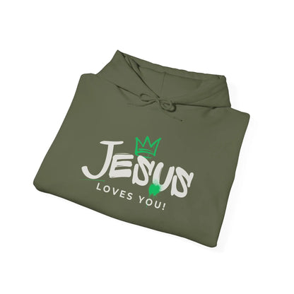 Believer Apparel, Jesus Loves You Hoodie, Inspirational Comfort, Gender Neutral Hoodie, Believer Gift, Cozy Product vendor