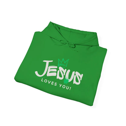 Believer Apparel, Jesus Loves You Hoodie, Inspirational Comfort, Gender Neutral Hoodie, Believer Gift, Cozy Product vendor