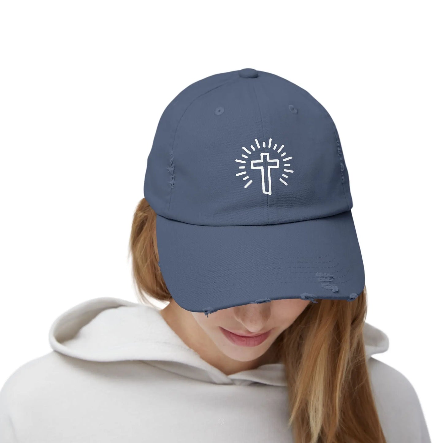 Cross Distressed Hat Product vendor