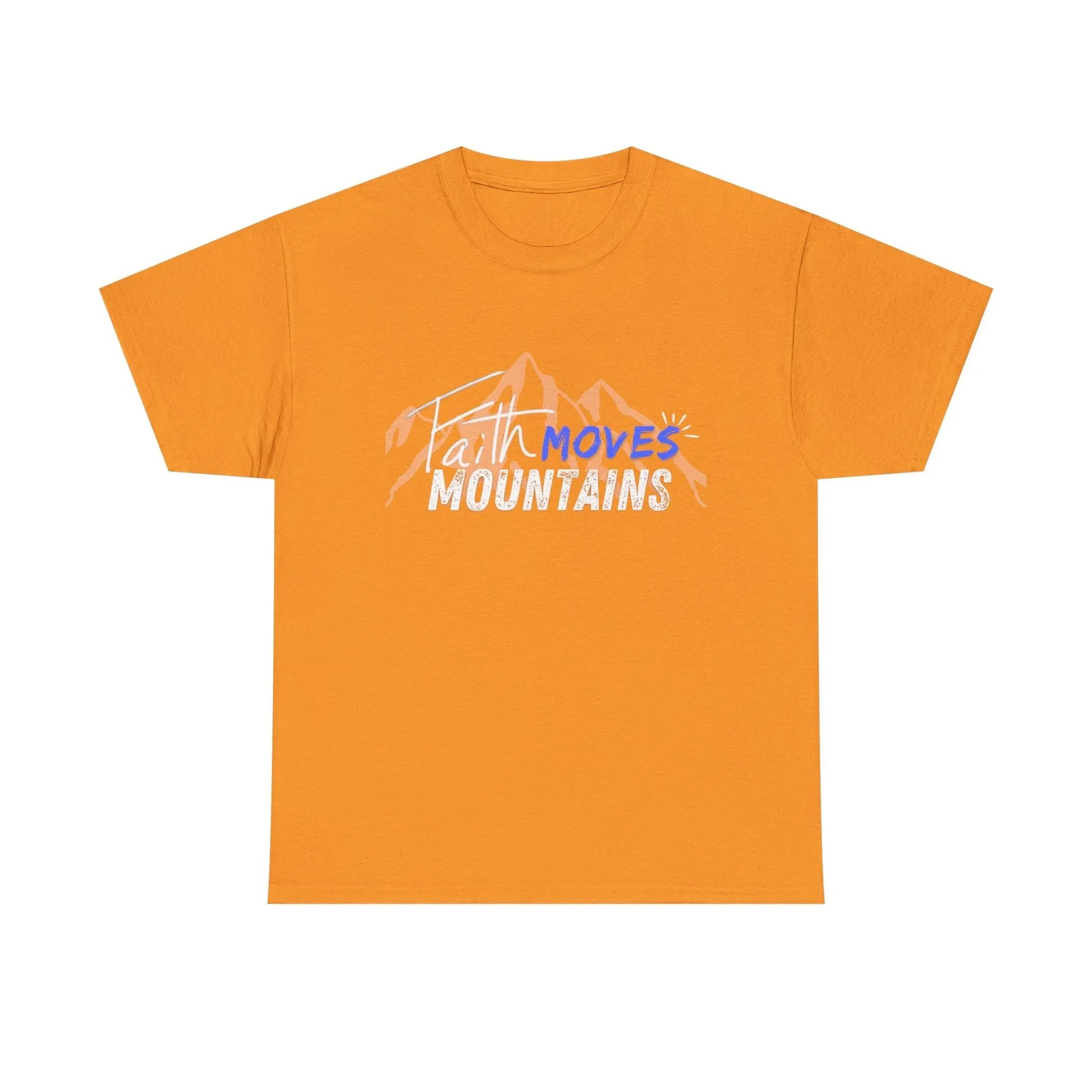 Faith moves mountains, Gender Neutral, Heavy Cotton Tee, Believer Gift Product vendor