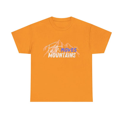 Faith moves mountains, Gender Neutral, Heavy Cotton Tee, Believer Gift Product vendor