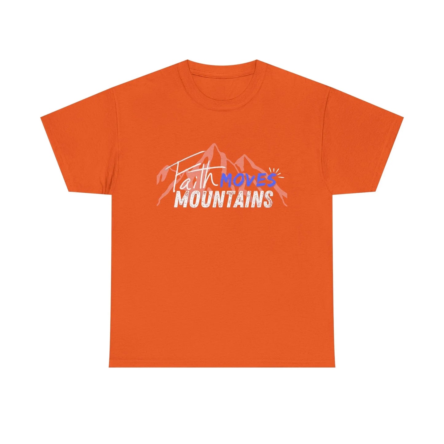 Faith moves mountains, Gender Neutral, Heavy Cotton Tee, Believer Gift Product vendor