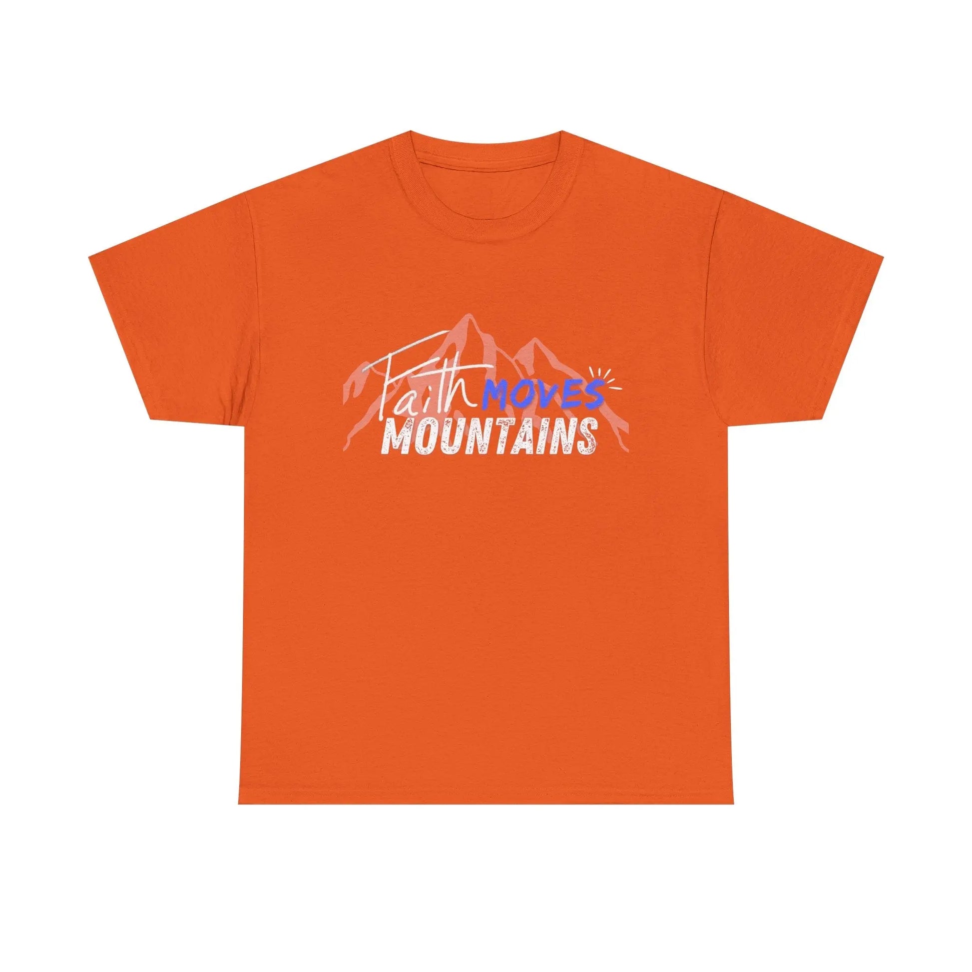 Faith moves mountains, Gender Neutral, Heavy Cotton Tee, Believer Gift Product vendor