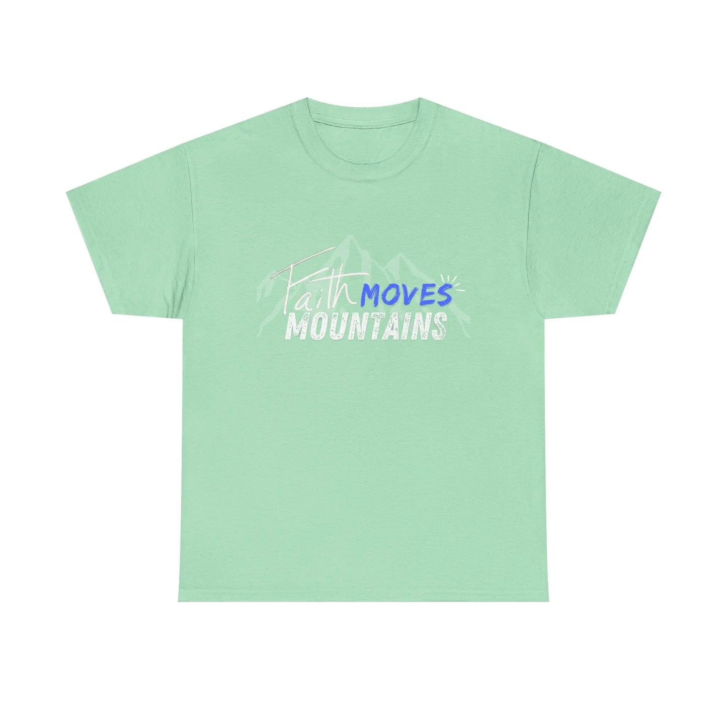 Faith moves mountains, Gender Neutral, Heavy Cotton Tee, Believer Gift Product vendor