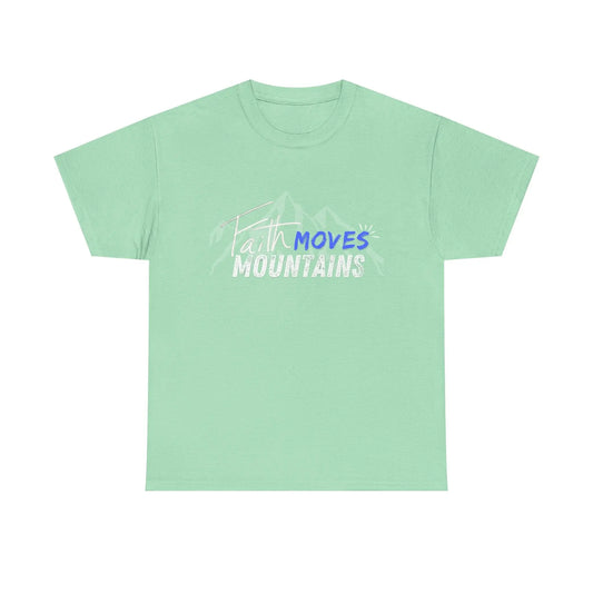 Faith moves mountains, Gender Neutral, Heavy Cotton Tee, Believer Gift Product vendor