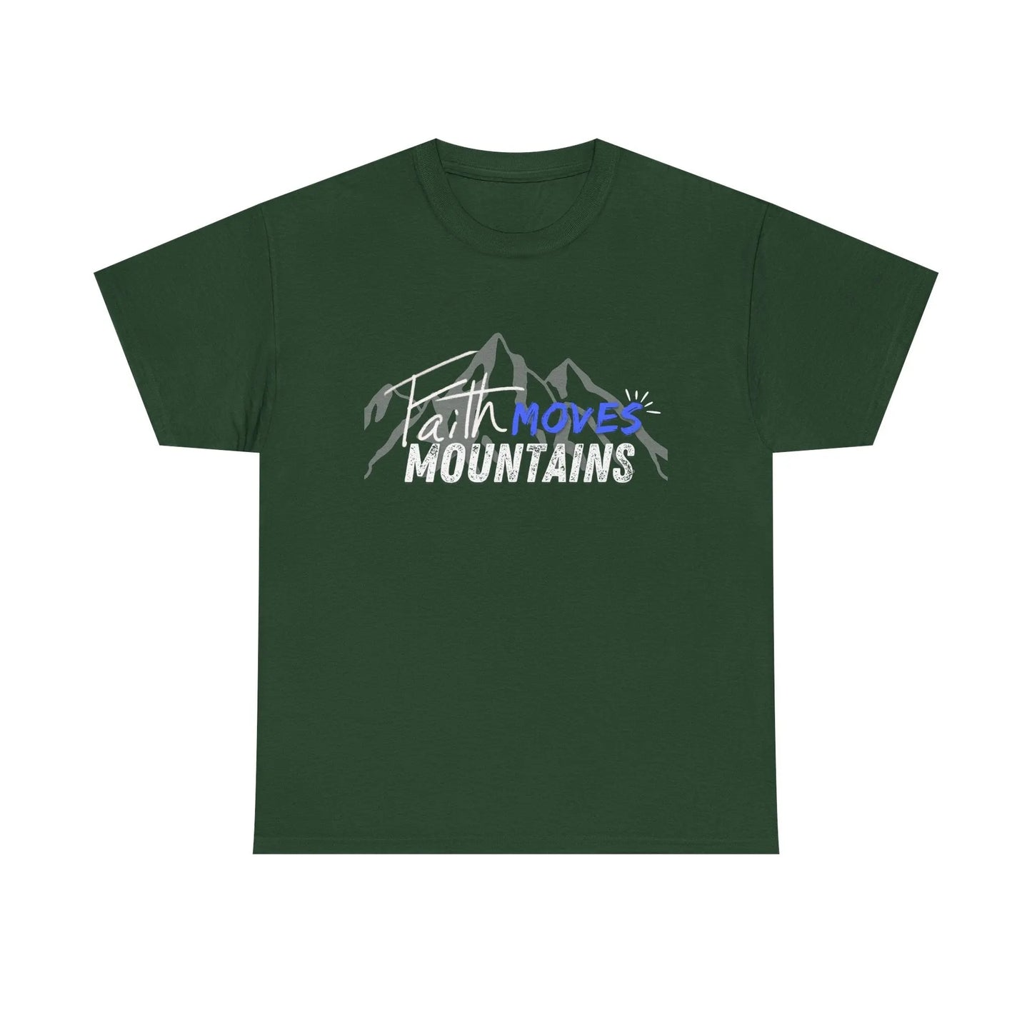 Faith moves mountains, Gender Neutral, Heavy Cotton Tee, Believer Gift Product vendor