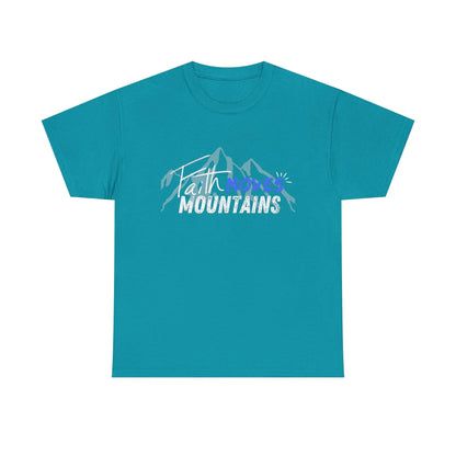 Faith moves mountains, Gender Neutral, Heavy Cotton Tee, Believer Gift Product vendor
