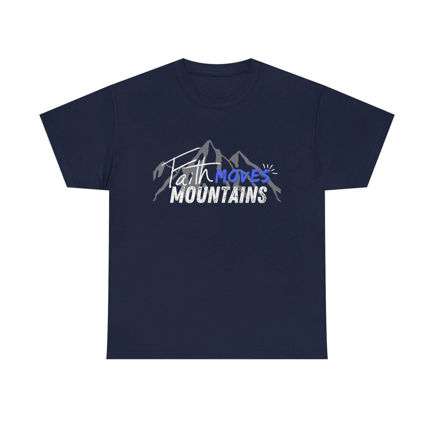 Faith moves mountains, Gender Neutral, Heavy Cotton Tee, Believer Gift Product vendor