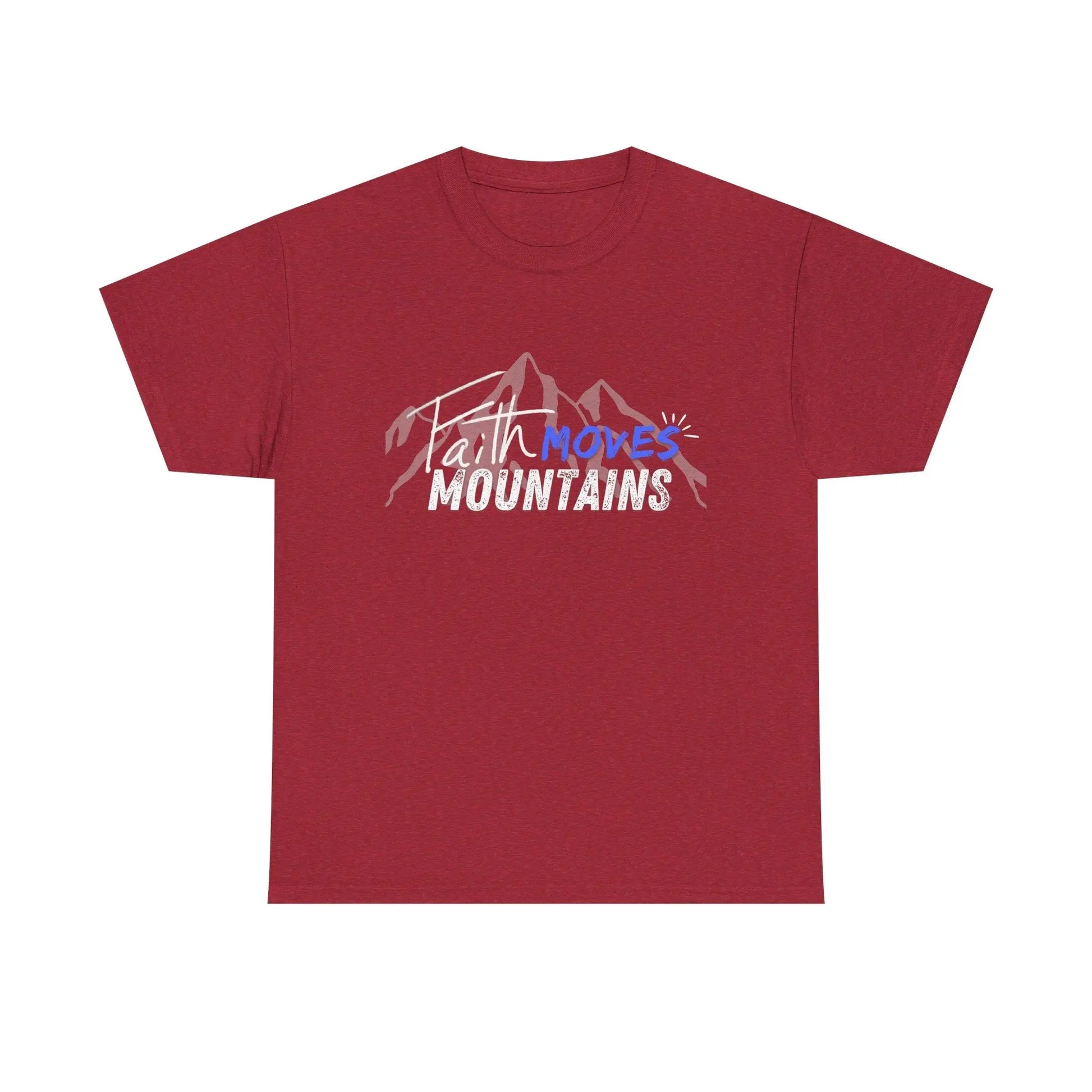 Faith moves mountains, Gender Neutral, Heavy Cotton Tee, Believer Gift Product vendor