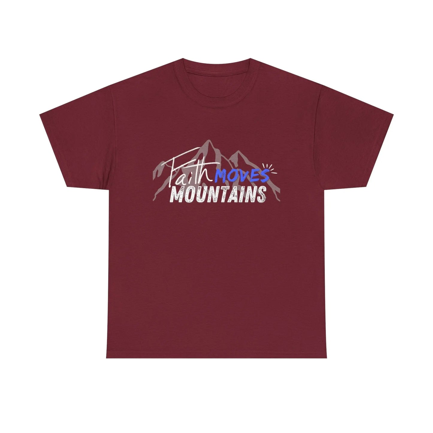 Faith moves mountains, Gender Neutral, Heavy Cotton Tee, Believer Gift Product vendor