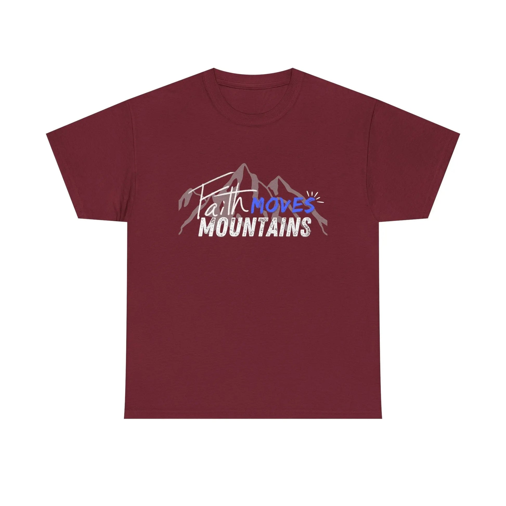 Faith moves mountains, Gender Neutral, Heavy Cotton Tee, Believer Gift Product vendor