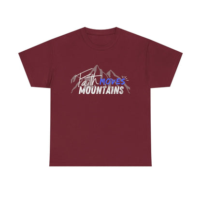 Faith moves mountains, Gender Neutral, Heavy Cotton Tee, Believer Gift Product vendor