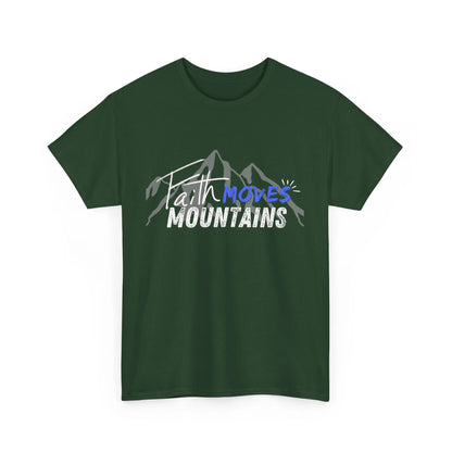 Faith moves mountains, Gender Neutral, Heavy Cotton Tee, Believer Gift Product vendor