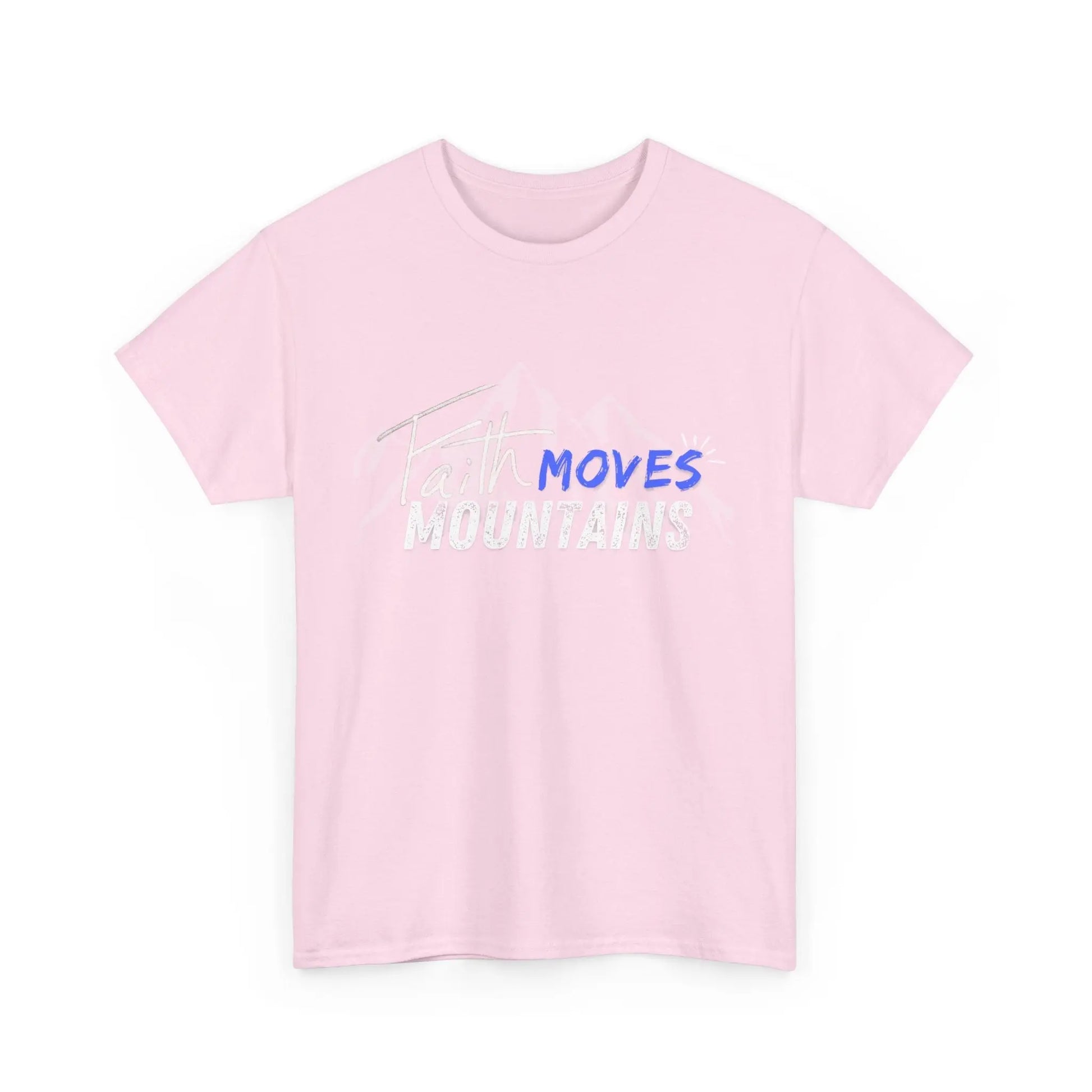 Faith moves mountains, Gender Neutral, Heavy Cotton Tee, Believer Gift Product vendor