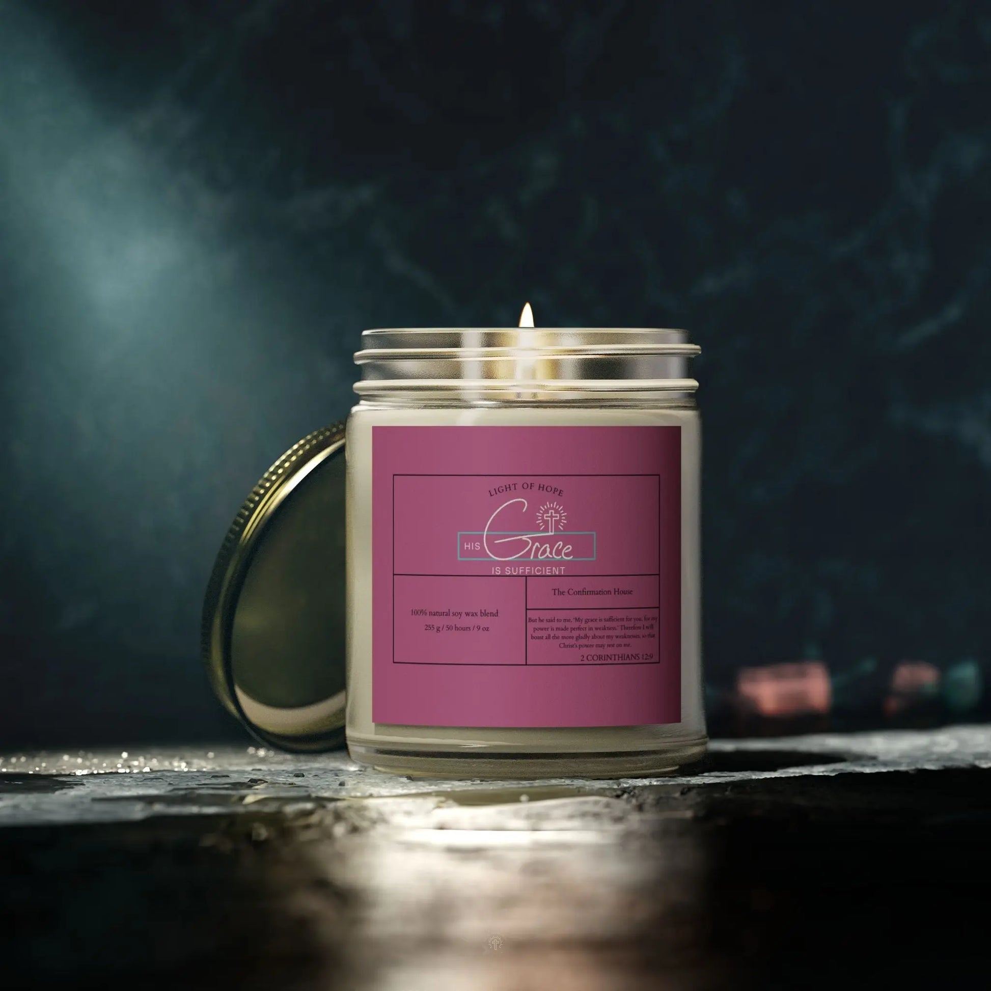 His Grace Is Sufficient, Coconut Apricot Wax Candle Product vendor