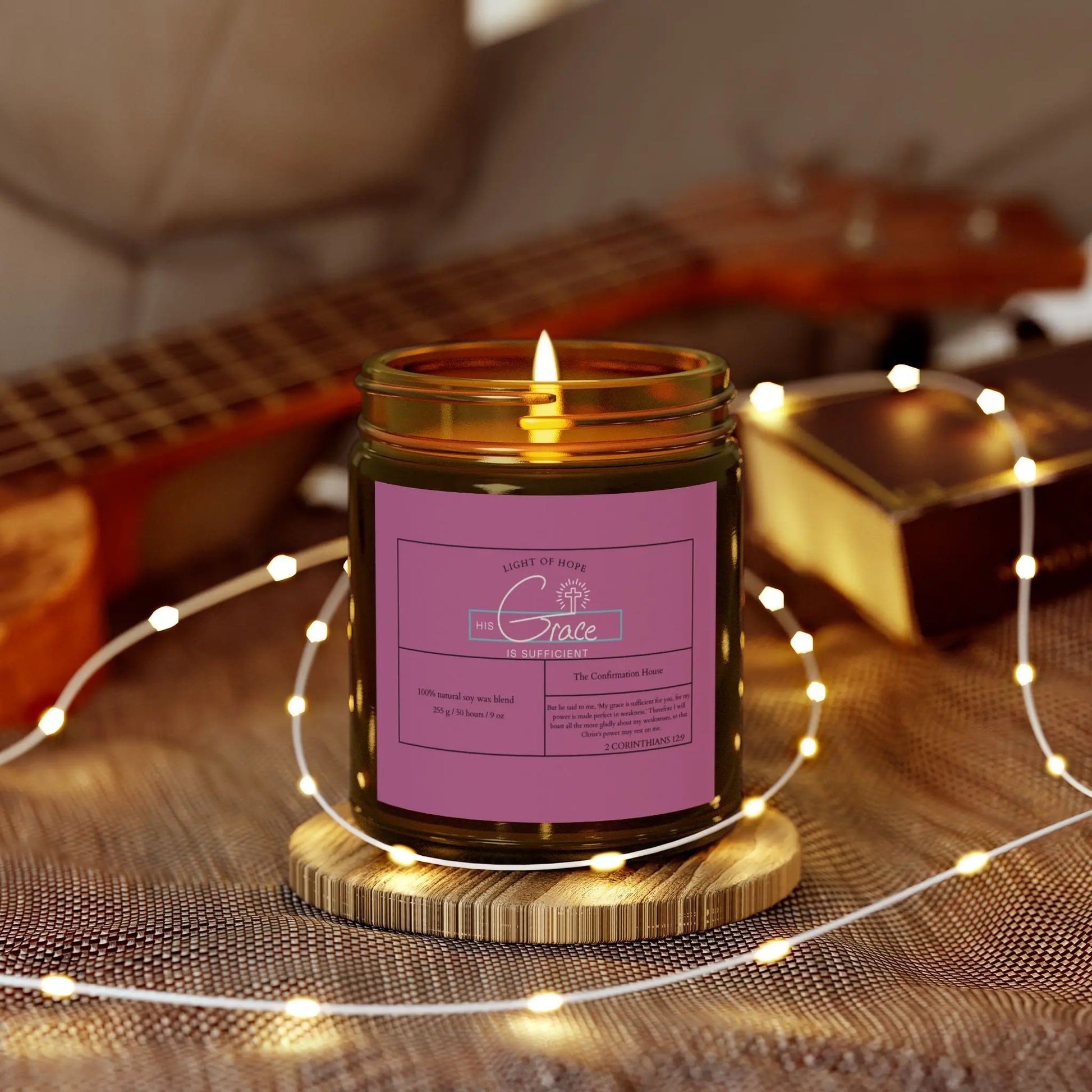 His Grace Is Sufficient, Coconut Apricot Wax Candle Product vendor