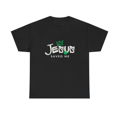 Jesus Saved Me, Christian T-Shirt — Tee with Crown & Heart Graphic Product vendor