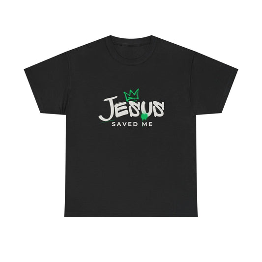 Jesus Saved Me, Christian T-Shirt — Tee with Crown & Heart Graphic Product vendor