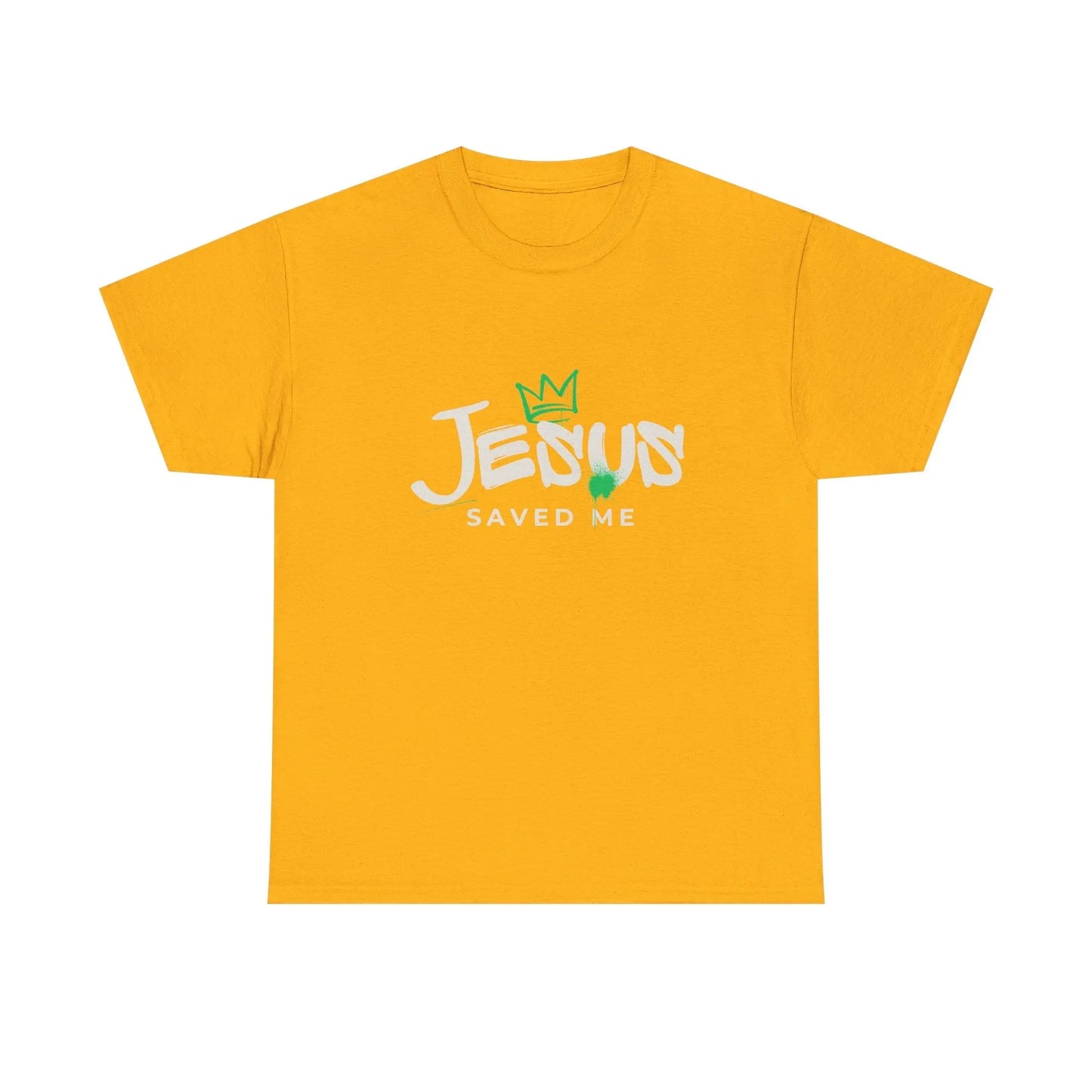 Jesus Saved Me, Christian T-Shirt — Tee with Crown & Heart Graphic Product vendor