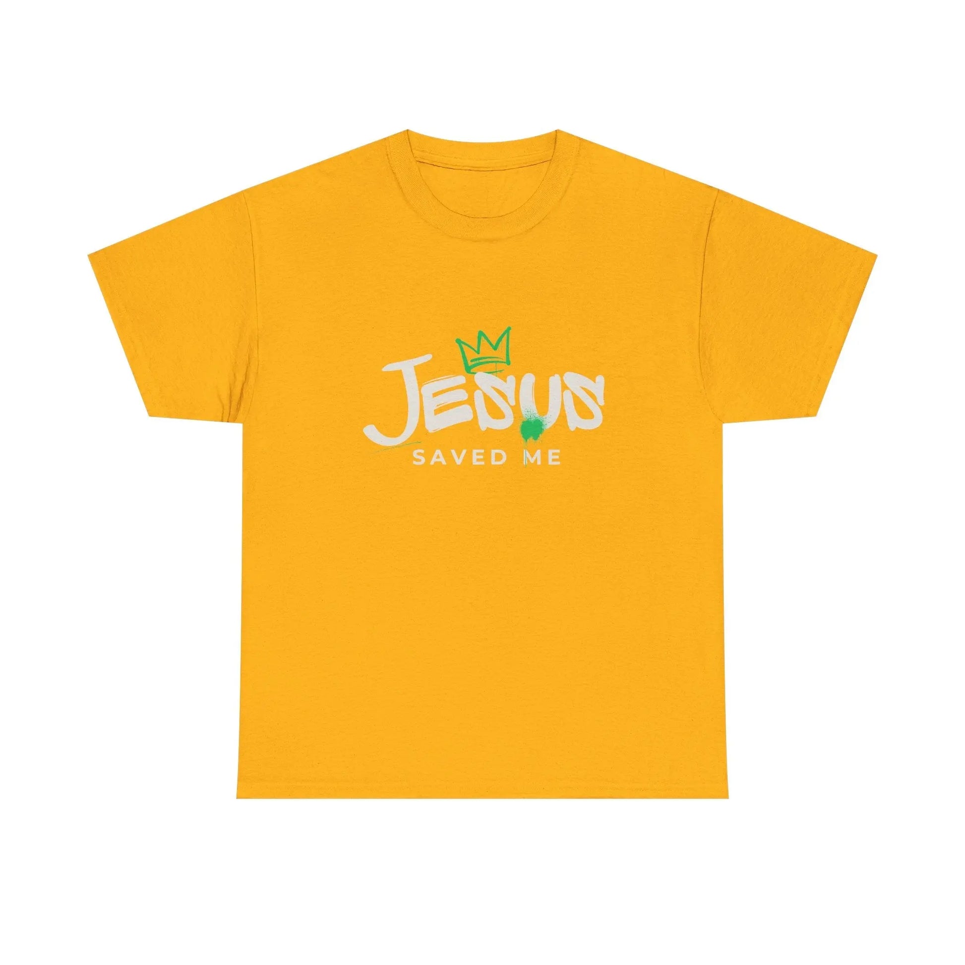 Jesus Saved Me, Christian T-Shirt — Tee with Crown & Heart Graphic Product vendor