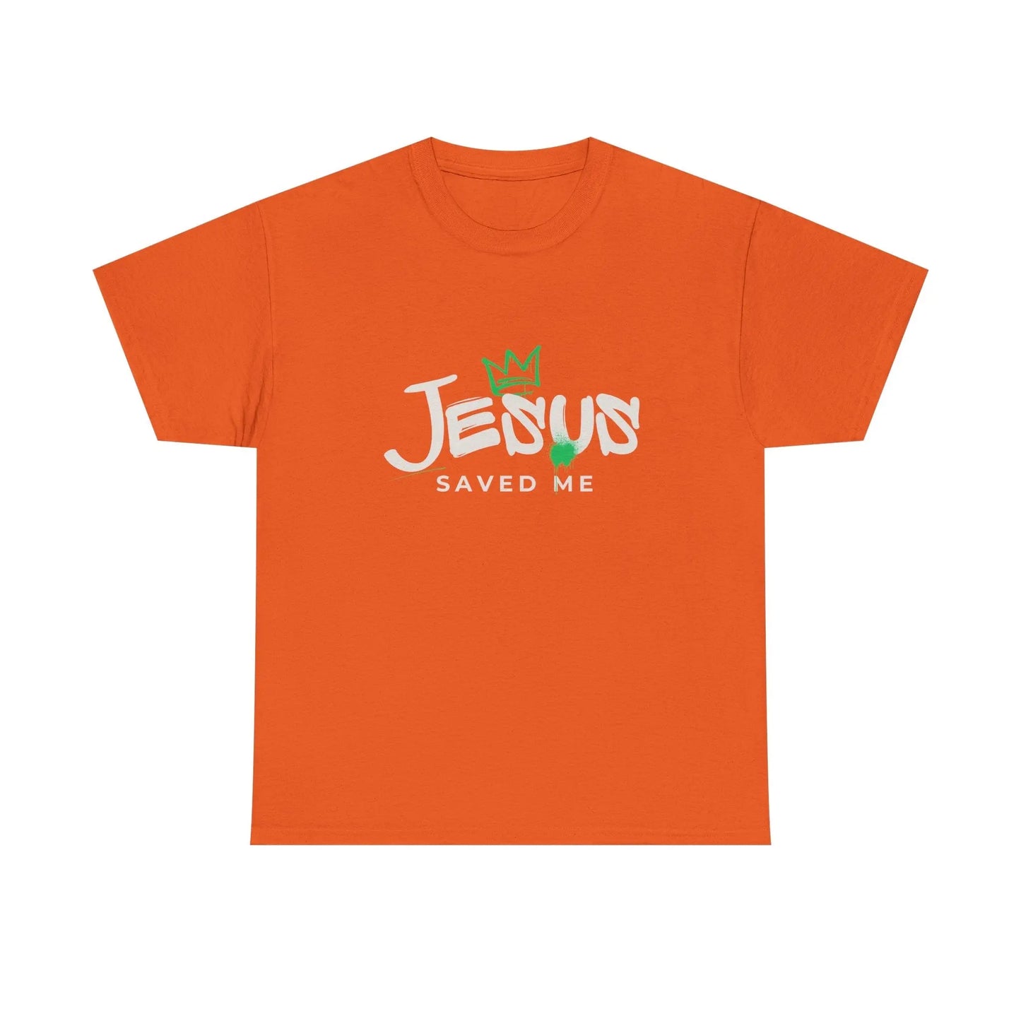 Jesus Saved Me, Christian T-Shirt — Tee with Crown & Heart Graphic Product vendor