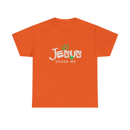 Jesus Saved Me, Christian T-Shirt — Tee with Crown & Heart Graphic Product vendor