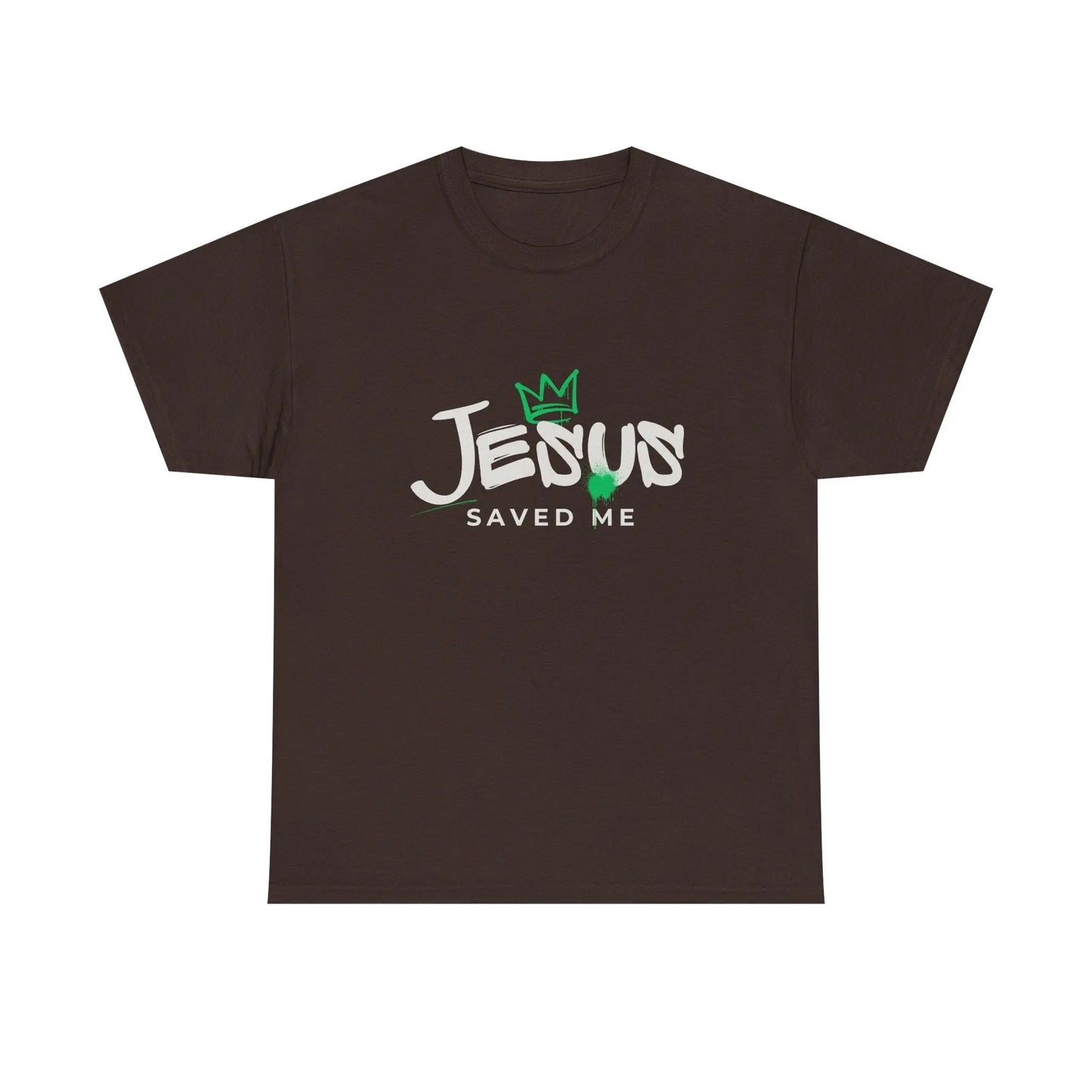 Jesus Saved Me, Christian T-Shirt — Tee with Crown & Heart Graphic Product vendor