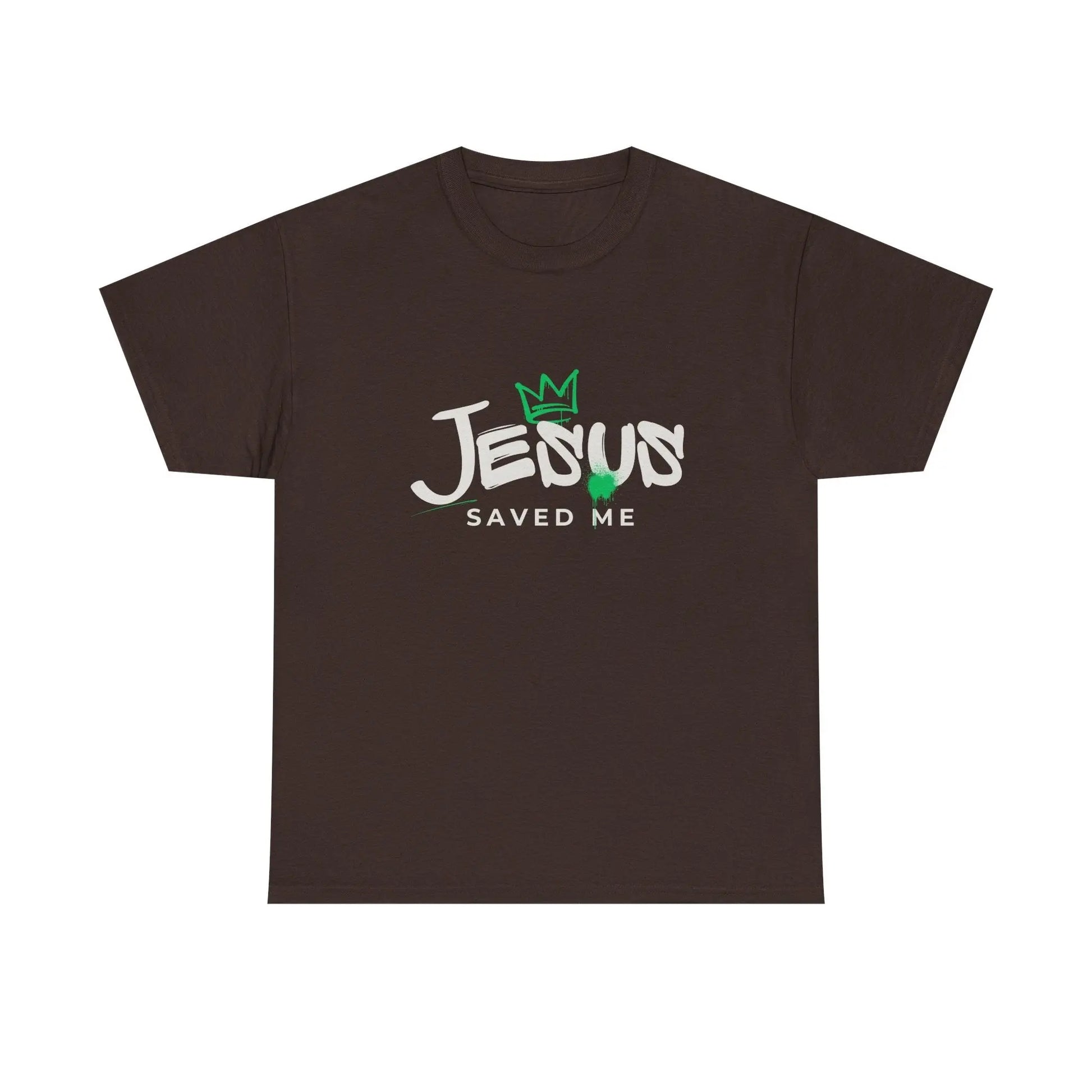 Jesus Saved Me, Christian T-Shirt — Tee with Crown & Heart Graphic Product vendor